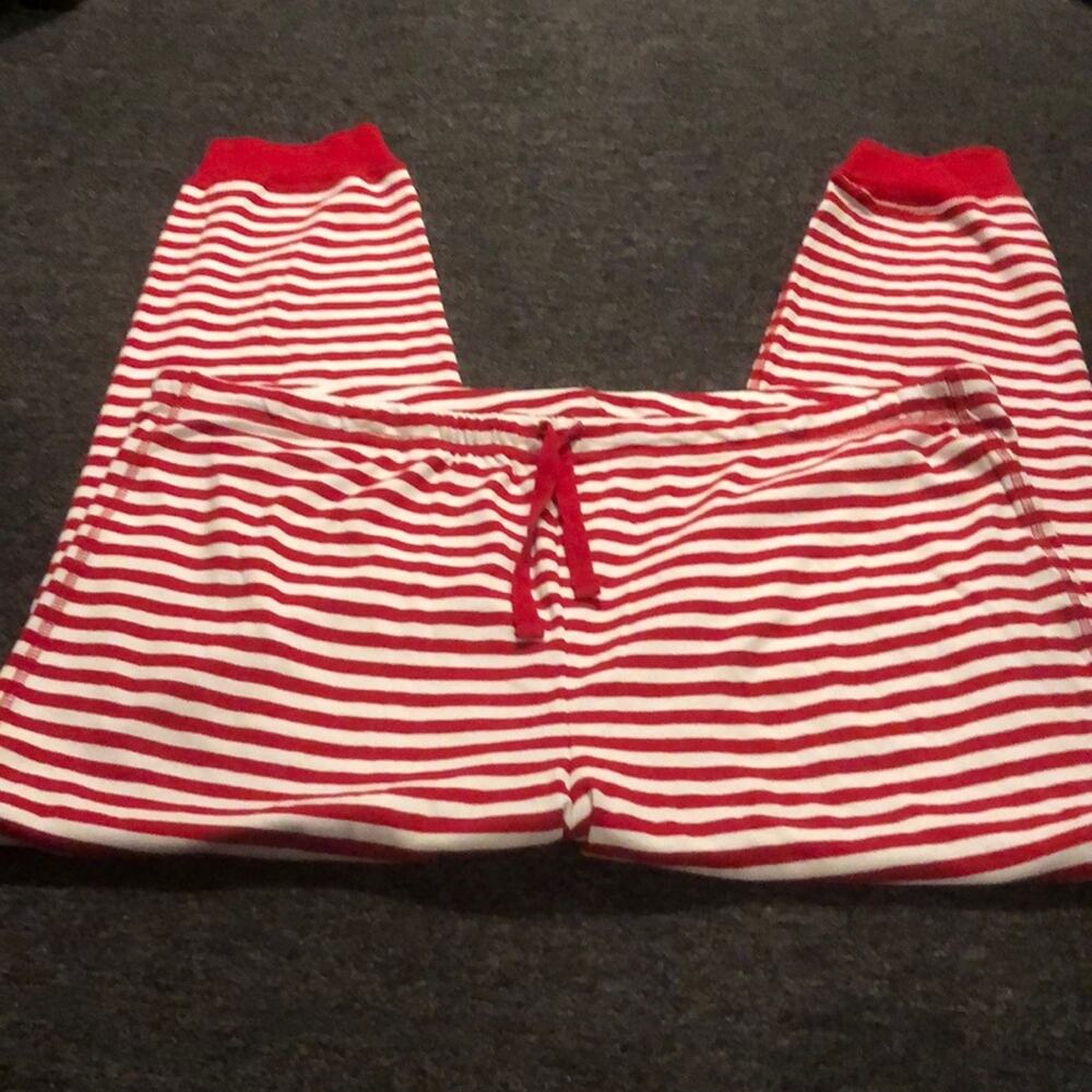 Primary Brand Pajama Pants Women's XXXL Red White Stripes 100% Organic Cotton